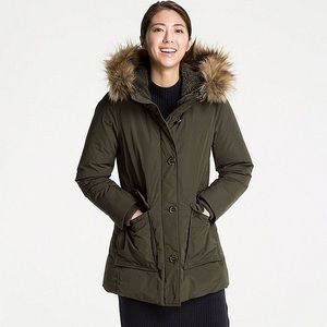 UNIQLO Women Warm Tech Down Military Olive Size M